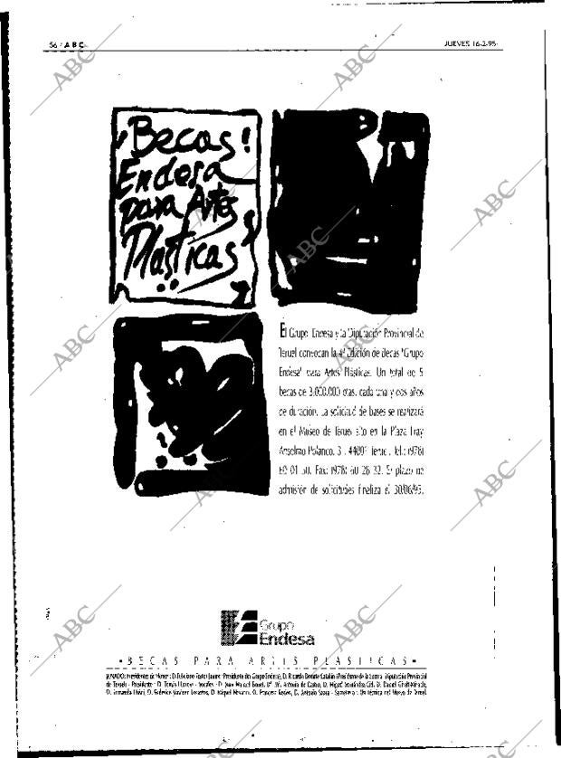ABC MADRID 16-02-1995 página 56
