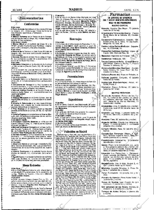 ABC MADRID 16-02-1995 página 62
