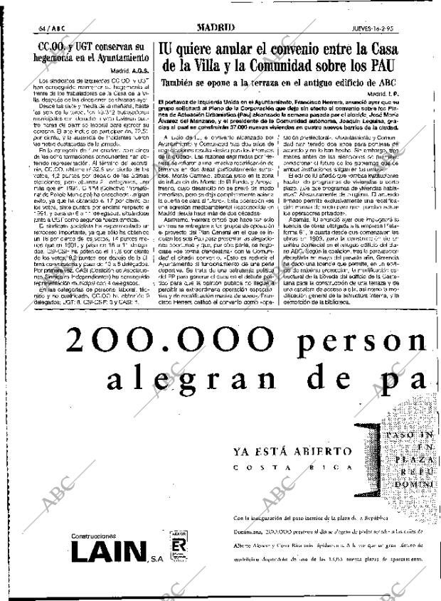 ABC MADRID 16-02-1995 página 64