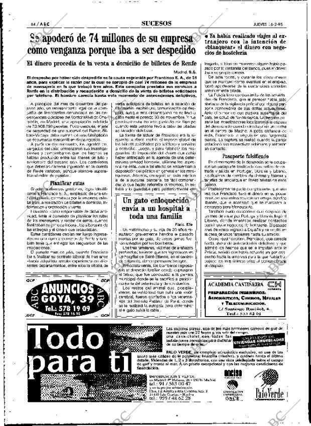 ABC MADRID 16-02-1995 página 84
