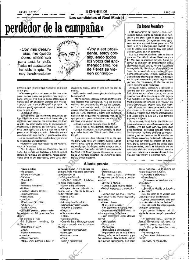 ABC MADRID 16-02-1995 página 87