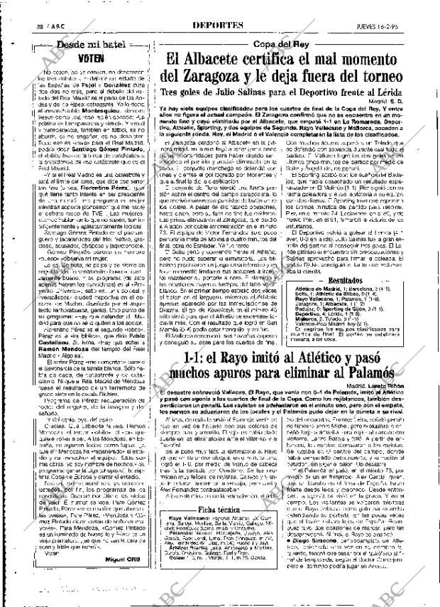 ABC MADRID 16-02-1995 página 88