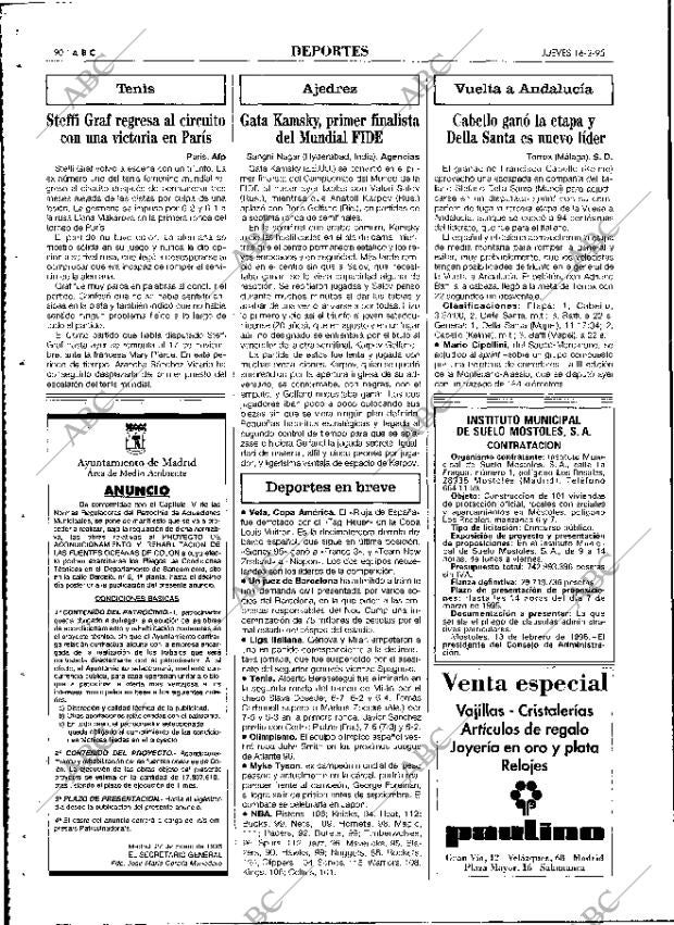 ABC MADRID 16-02-1995 página 90
