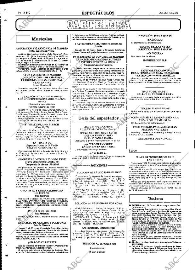 ABC MADRID 16-02-1995 página 94