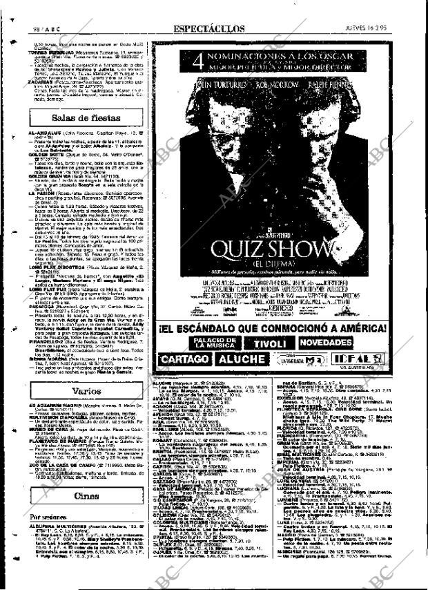 ABC MADRID 16-02-1995 página 98