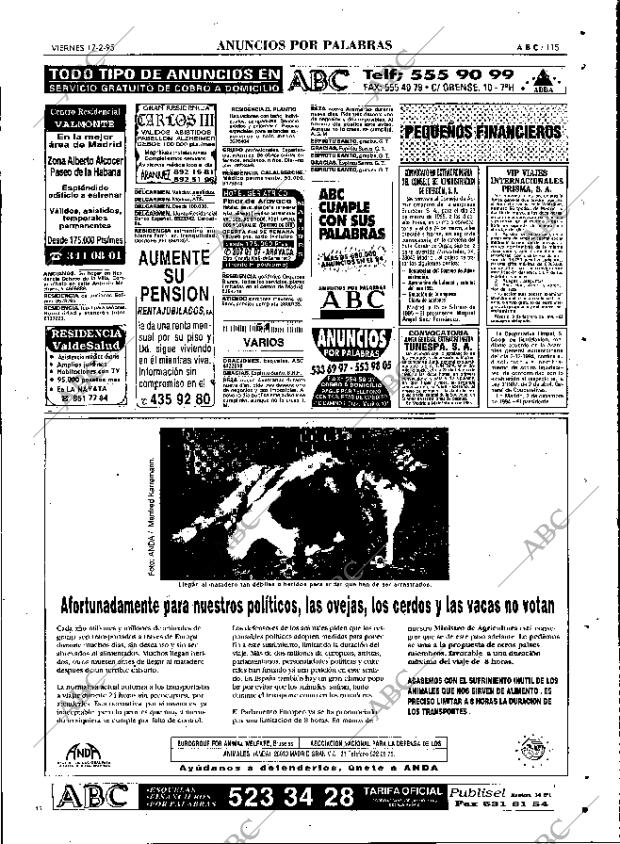 ABC MADRID 17-02-1995 página 115