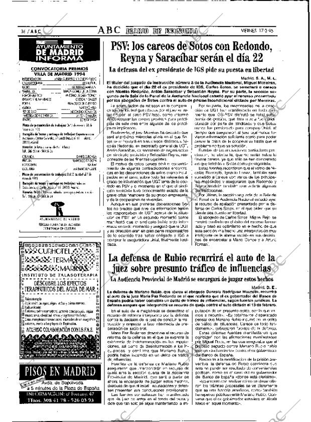 ABC MADRID 17-02-1995 página 36