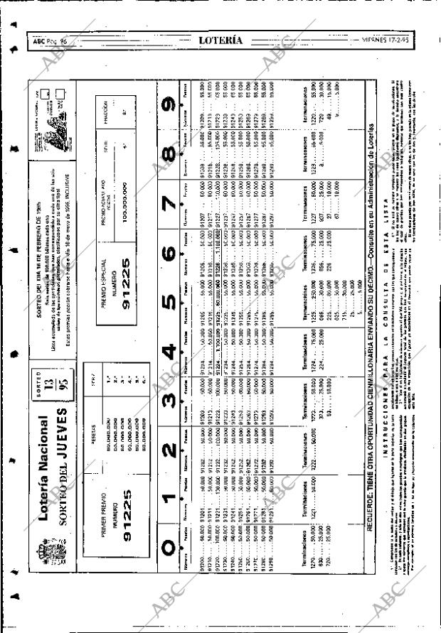 ABC MADRID 17-02-1995 página 96