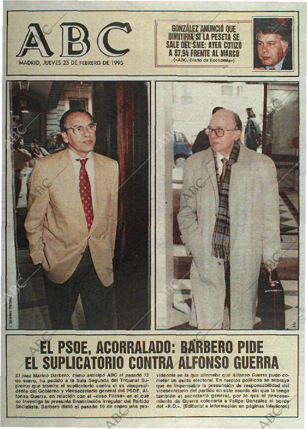 ABC MADRID 23-02-1995 página 1