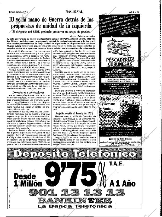 ABC MADRID 26-02-1995 página 29