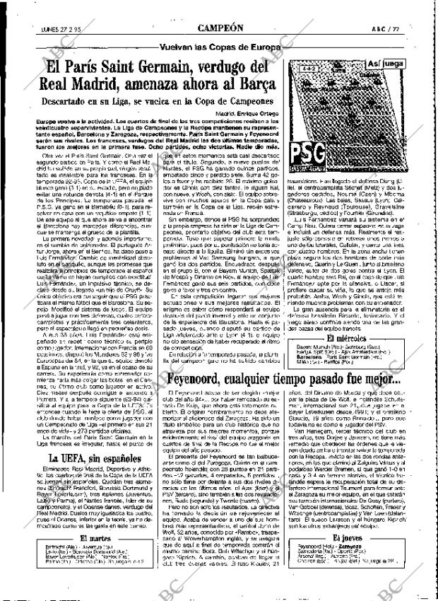 ABC MADRID 27-02-1995 página 77