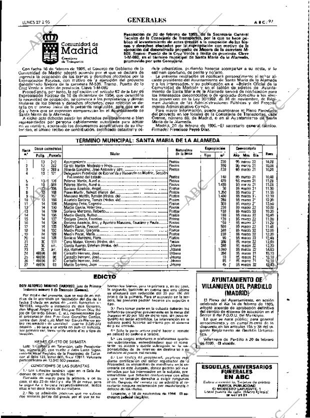 ABC MADRID 27-02-1995 página 97