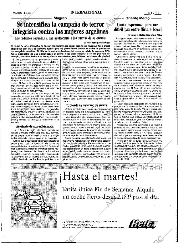 ABC MADRID 14-03-1995 página 45