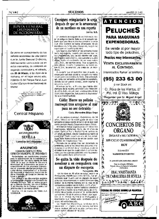 ABC SEVILLA 21-03-1995 página 74