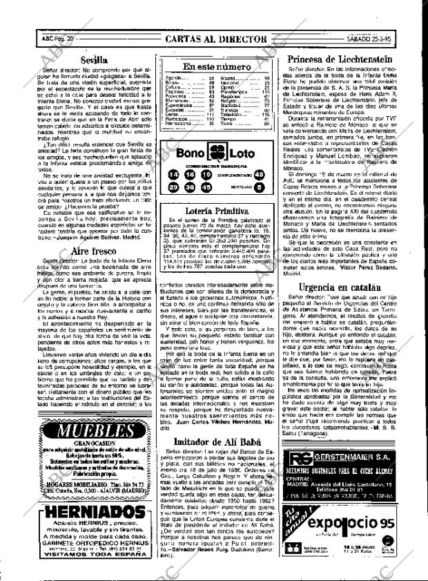 ABC MADRID 25-03-1995 página 20