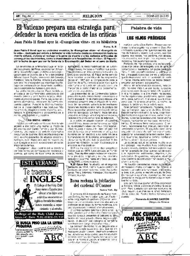 ABC MADRID 26-03-1995 página 64