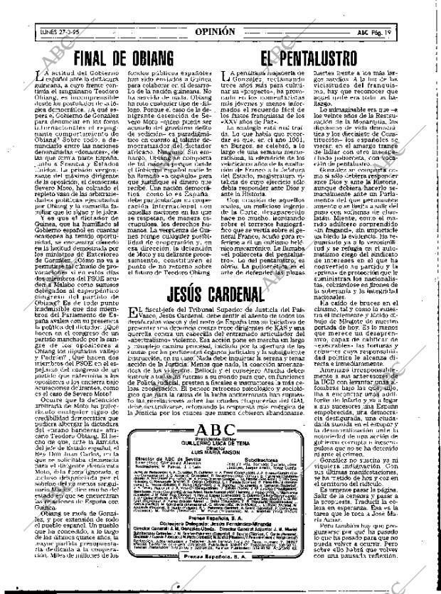 ABC MADRID 27-03-1995 página 19