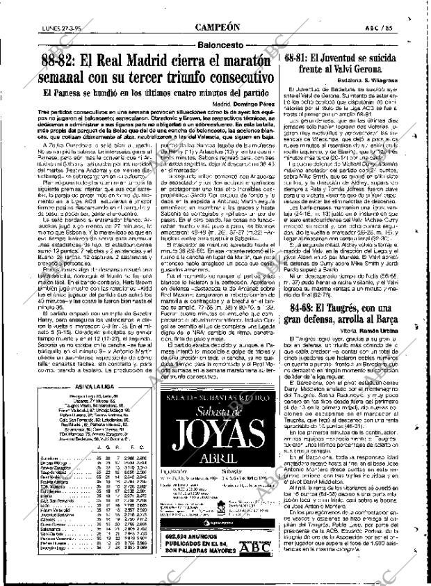ABC MADRID 27-03-1995 página 85