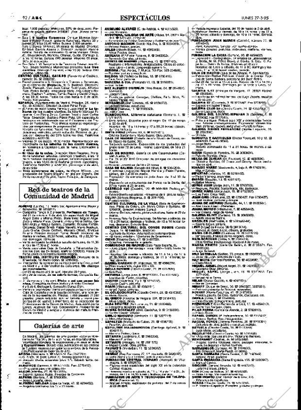 ABC MADRID 27-03-1995 página 92