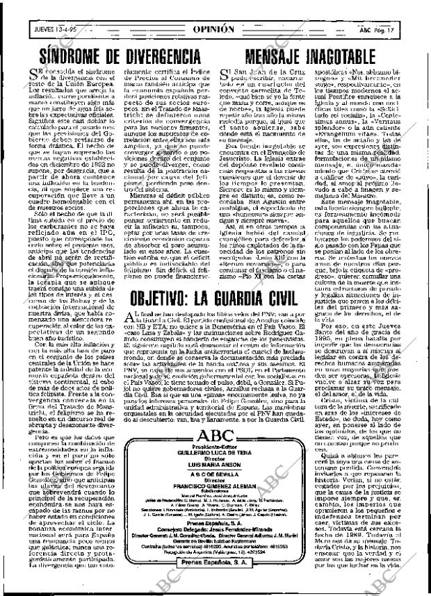 ABC SEVILLA 13-04-1995 página 17