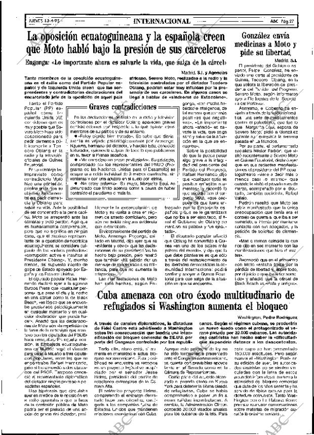 ABC SEVILLA 13-04-1995 página 27