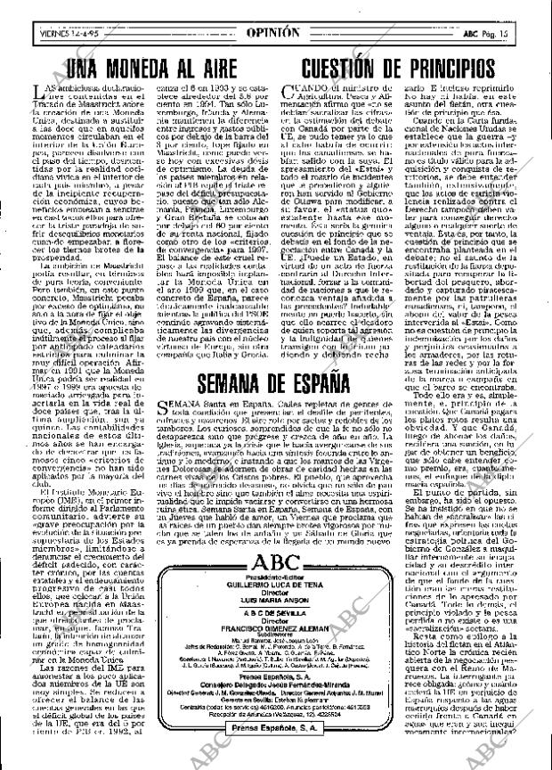 ABC SEVILLA 14-04-1995 página 15