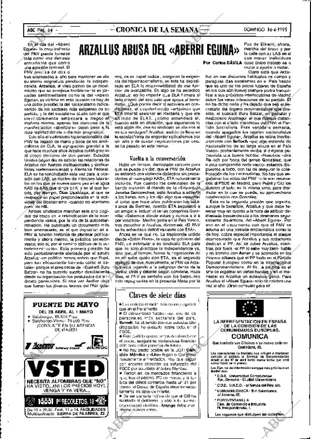 ABC MADRID 16-04-1995 página 64