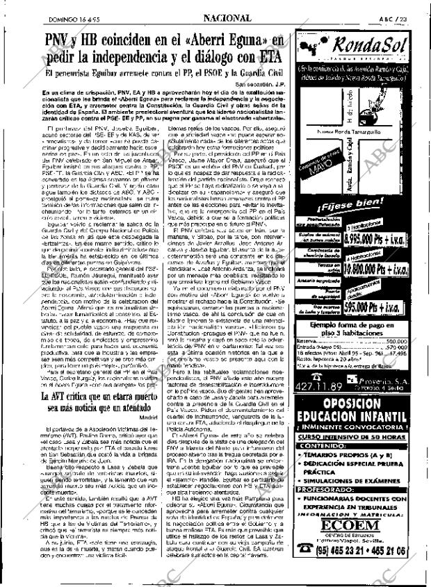 ABC SEVILLA 16-04-1995 página 23