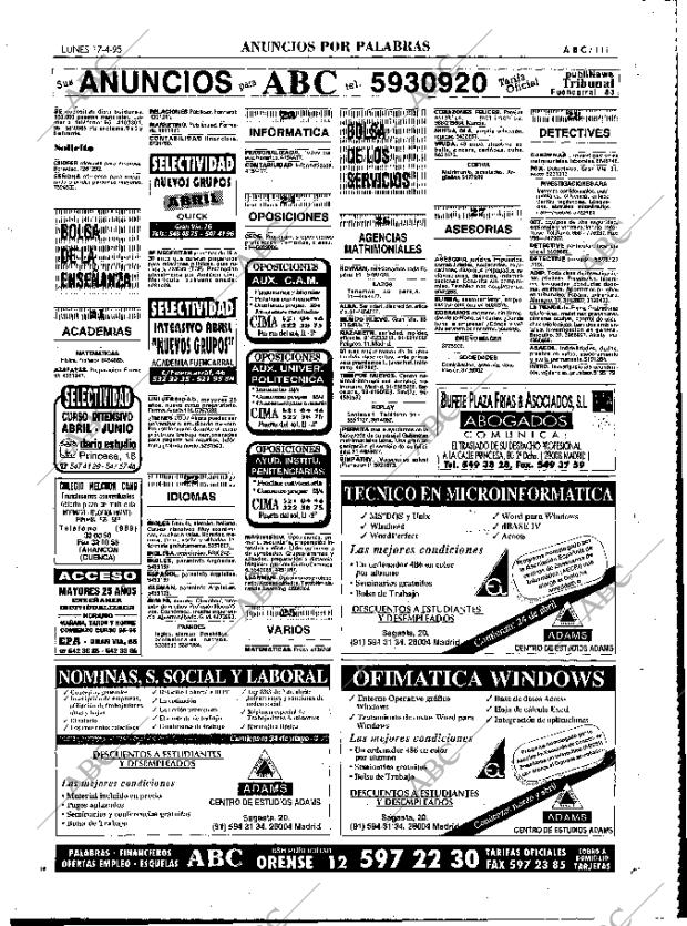 ABC MADRID 17-04-1995 página 111
