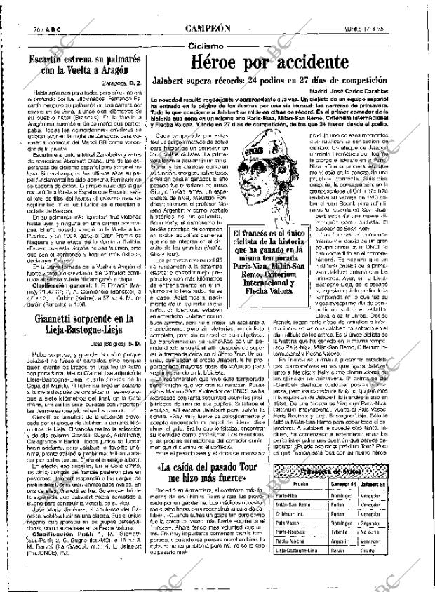 ABC MADRID 17-04-1995 página 76
