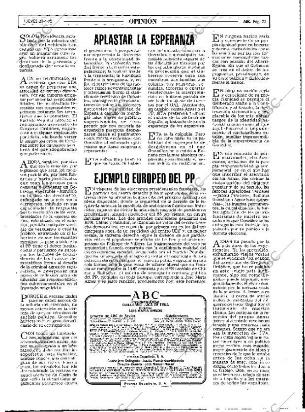 ABC MADRID 20-04-1995 página 23