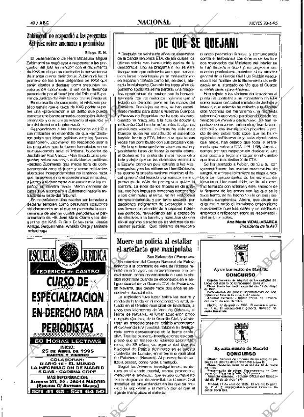 ABC MADRID 20-04-1995 página 40