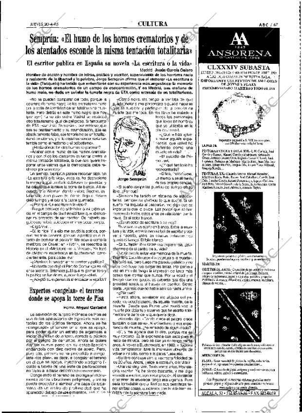 ABC MADRID 20-04-1995 página 67