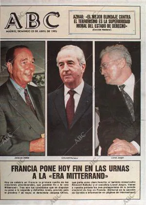ABC MADRID 23-04-1995 página 1