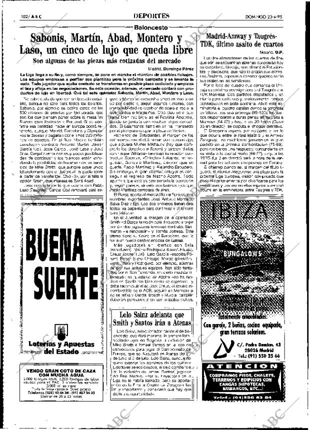 ABC MADRID 23-04-1995 página 102