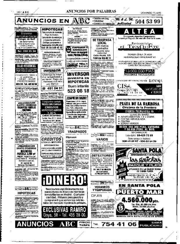 ABC MADRID 23-04-1995 página 140