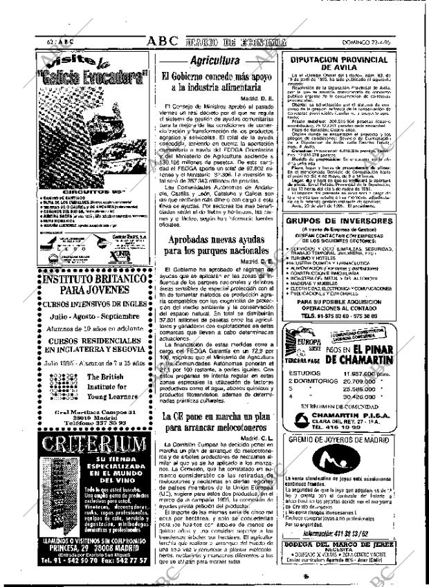 ABC MADRID 23-04-1995 página 62