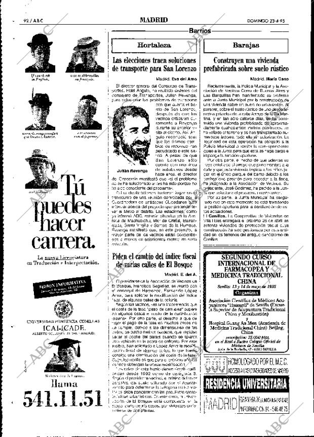 ABC MADRID 23-04-1995 página 92