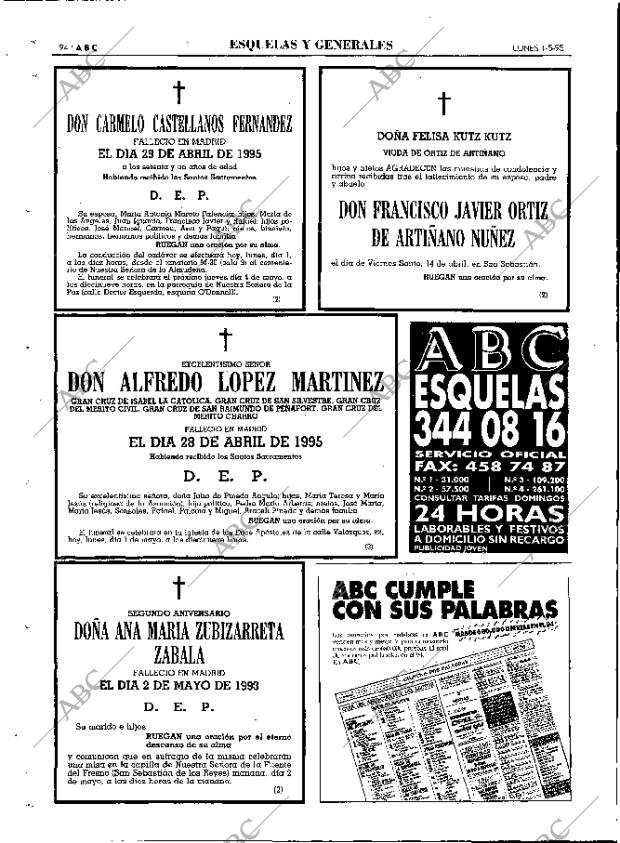 ABC MADRID 01-05-1995 página 94