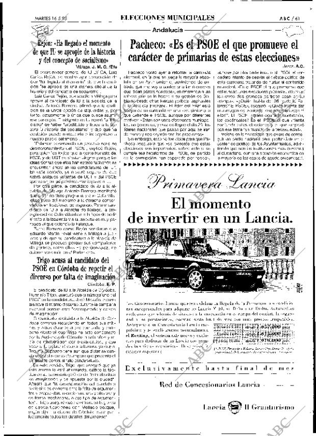 ABC SEVILLA 16-05-1995 página 61