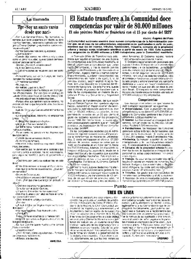 ABC MADRID 19-05-1995 página 62