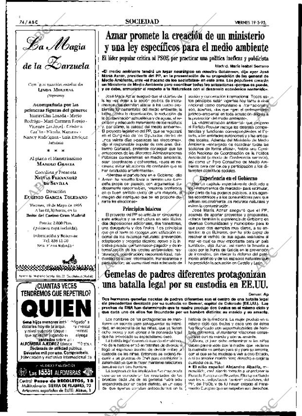 ABC MADRID 19-05-1995 página 74