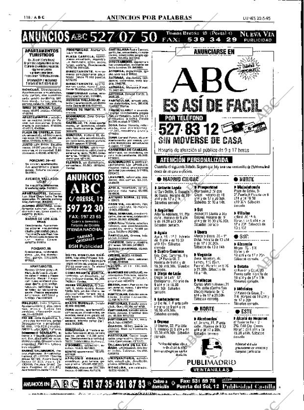 ABC MADRID 22-05-1995 página 118