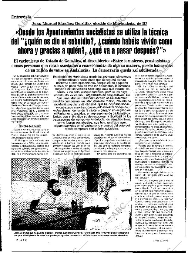 ABC MADRID 22-05-1995 página 16