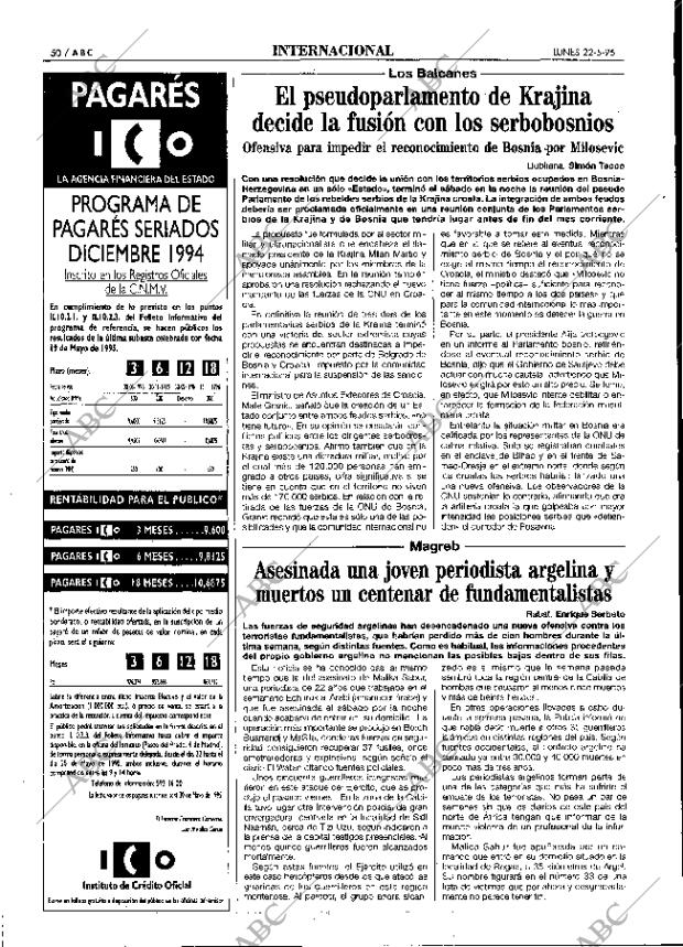 ABC MADRID 22-05-1995 página 50