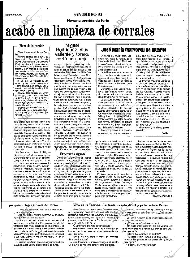 ABC MADRID 22-05-1995 página 83