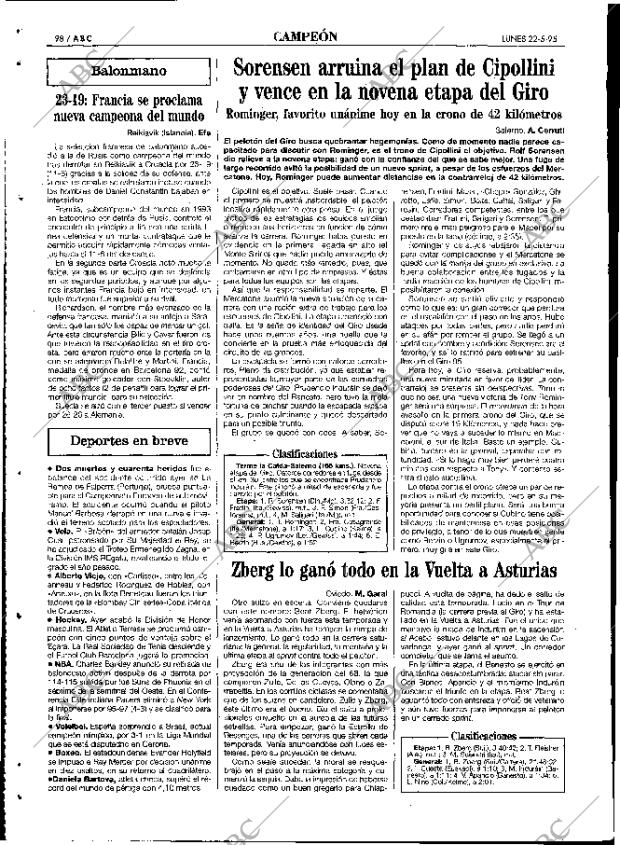 ABC MADRID 22-05-1995 página 98