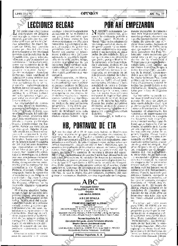 ABC SEVILLA 22-05-1995 página 19