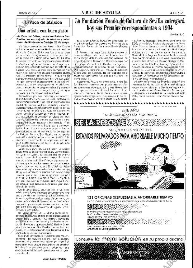 ABC SEVILLA 22-05-1995 página 37