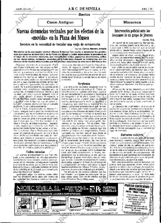ABC SEVILLA 22-05-1995 página 39